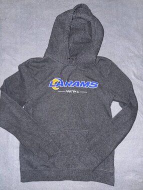 Fanatics Mens Gray LA Rams Hoodie Sweatshirt NFL Size Small